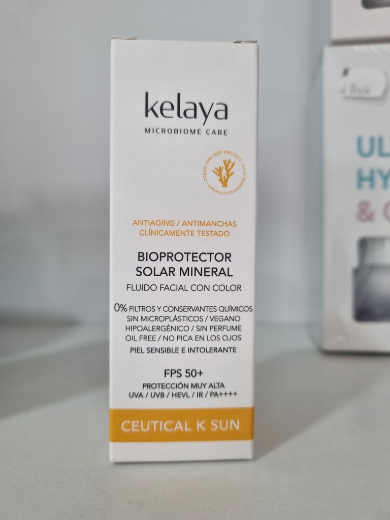 Bioprotector solar mineral  con color Kelaya